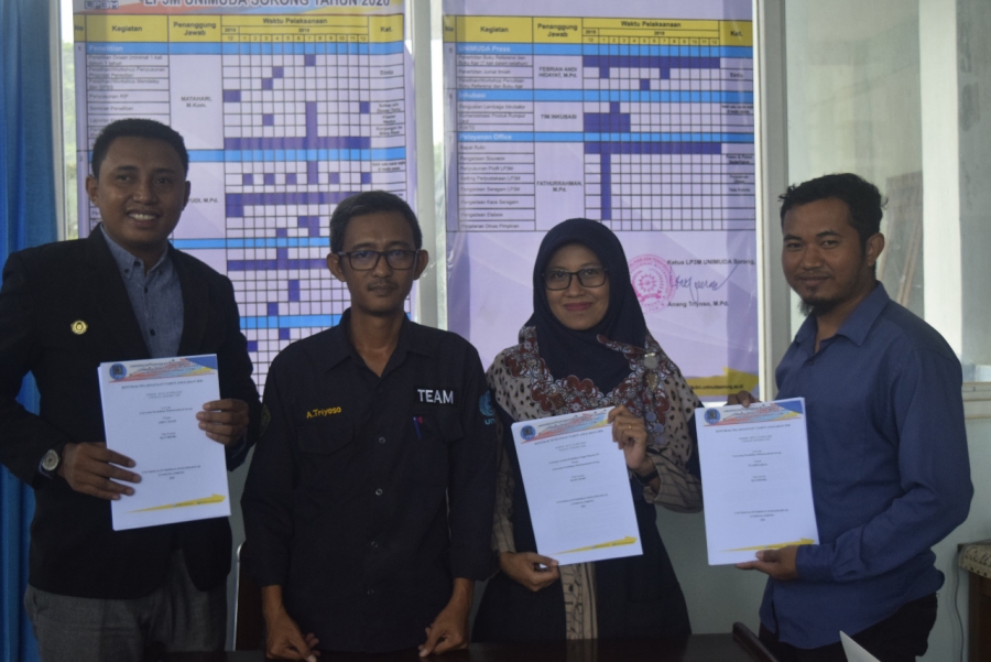 Dosen UNIMUDA Sorong Menandatangani Kontrak Penelitian dan Pengabdian Sumber Dana DRPM Tahun 2020